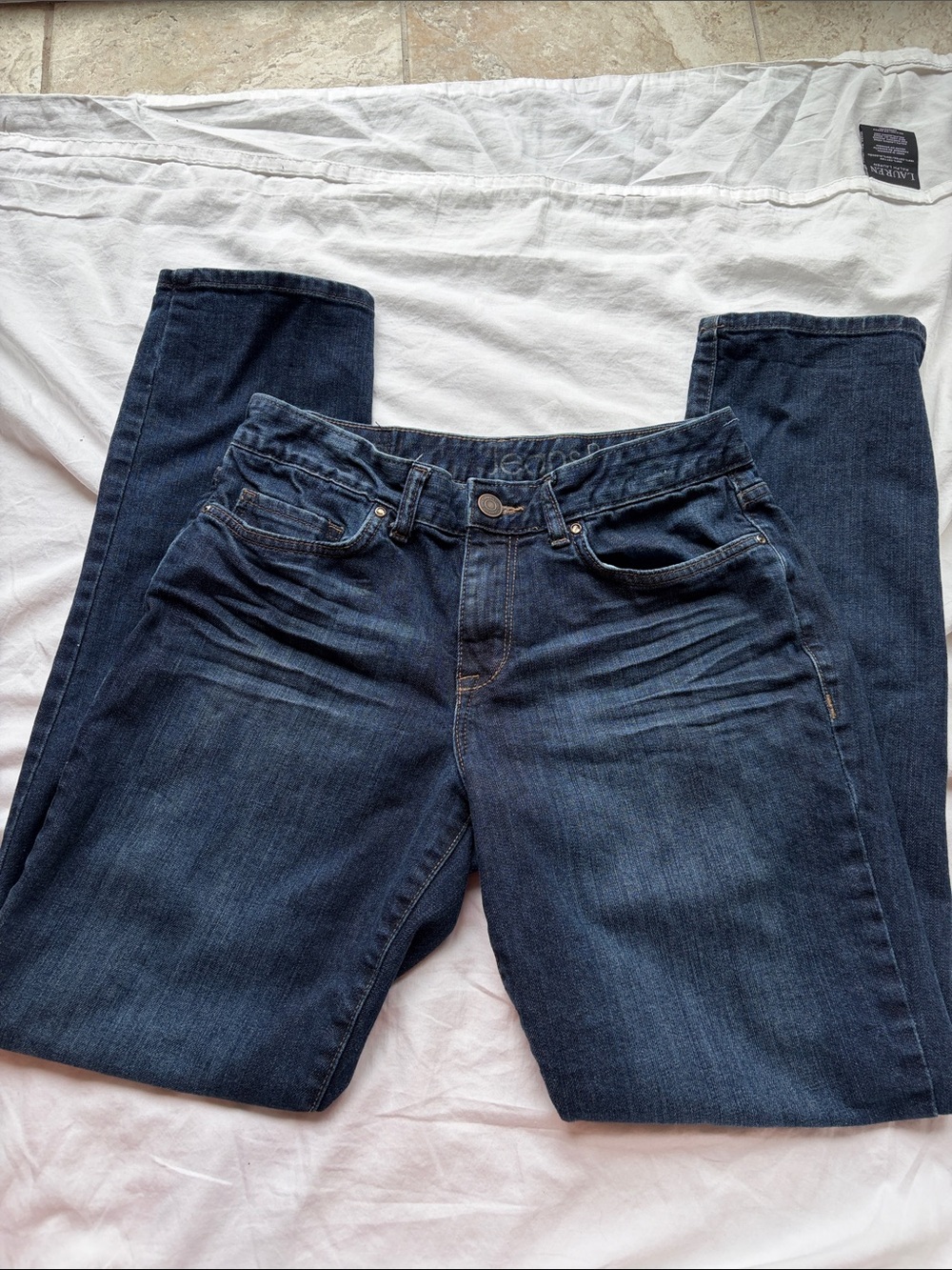 Calvin Klein Jeans Women's Boyfriend  straight Leg Jeans Dark Blue Denim